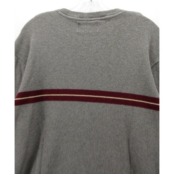 VINTAGE Abercrombie & Fitch Sweater Large Thermal Waffle USA Striped - Picture 7 of 9